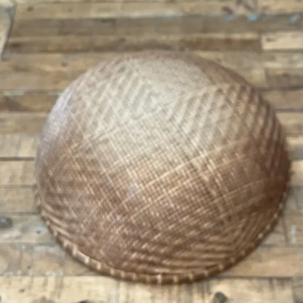 Vintage Hand Woven Wicker Winnowing Basket 15
